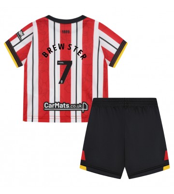 Sheffield United Rhian Brewster #7 Primera Equipación Niños 2024-25 Manga Corta (+ Pantalones cortos)